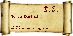 Morva Dominik névjegykártya